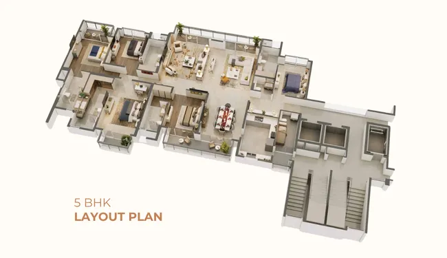  Jewel of India 5 BHK Floor Plan